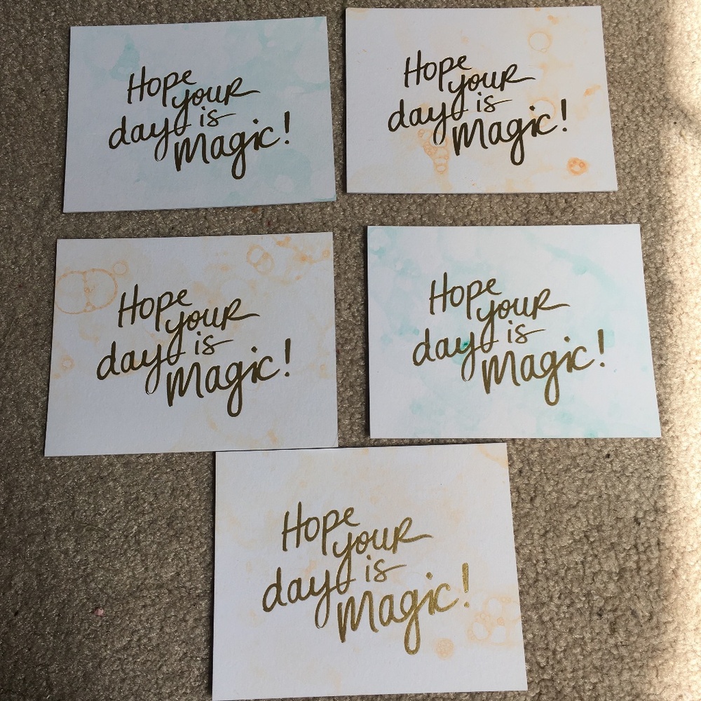 Hand Crafted “Hope Your Day is Magic!” Thank You Cards